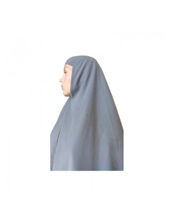 Grande cape musulmane - Hijab long de prière pour femme - Couleur gris 