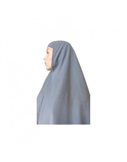Grande cape musulmane - Hijab long de prière pour femme - Couleur gris 
