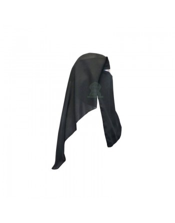 Niqab (Sitar) noir long 3 pièces 