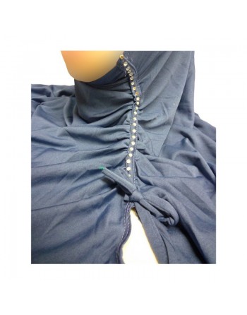 Hidjab avec strass sur le côté - 1 pièce 