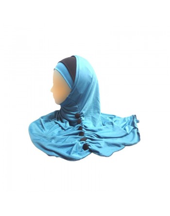 Hijab avec boutons - 2 pièces 