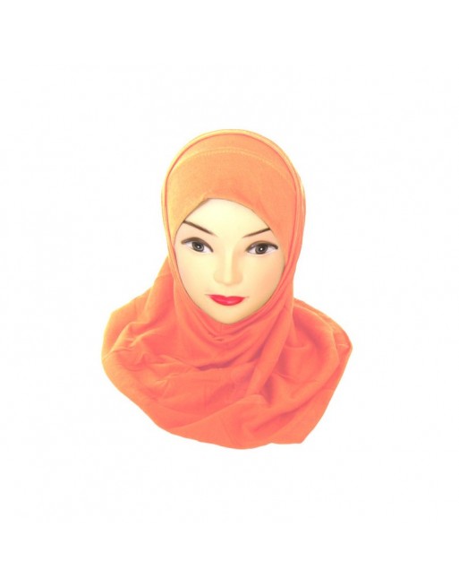 Hijab deux pièces couleur saumon 