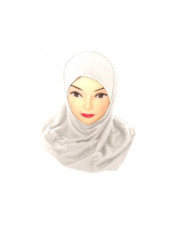 Hijab deux pièces blanc cassé 
