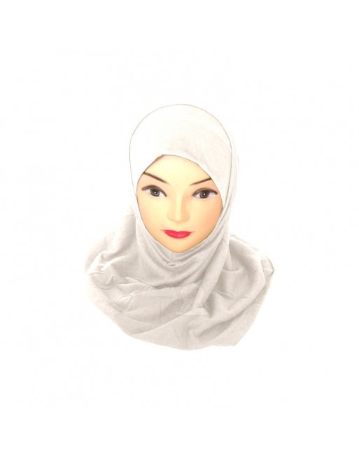 Hijab deux pièces blanc cassé Hijab deux pièces blanc cassé