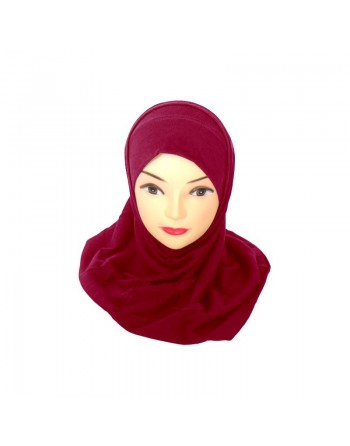Hijab deux pièces bordeaux 