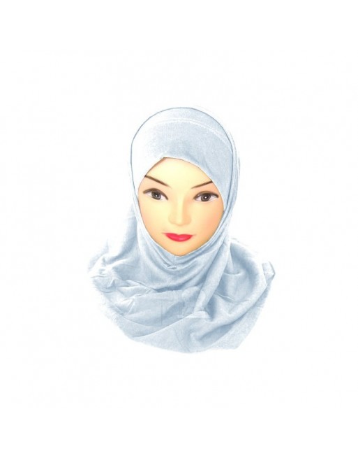 Hijab deux pièces bleu ciel 