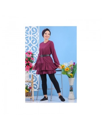 Tunique à volants pour femme - Couleur violet 