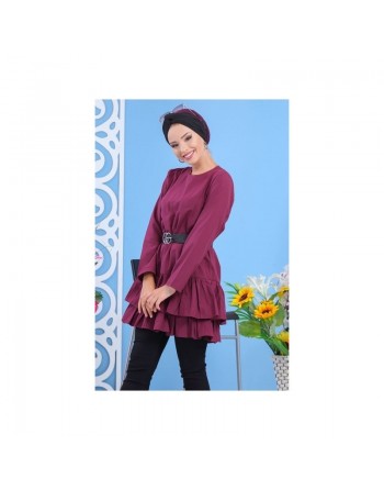 Tunique à volants pour femme - Couleur violet 
