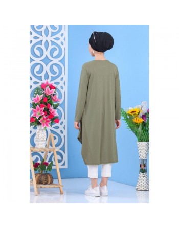 Tunique évasée mi-longue confortable style décontractée pour femme (Plusieurs couleurs disponibles) 