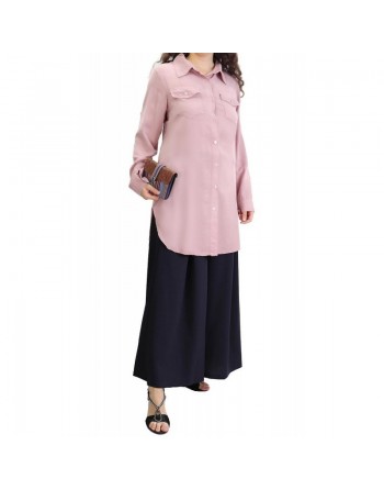 Chemise casual avec poches latérales pour femme (Plusieurs couleurs disponibles) 