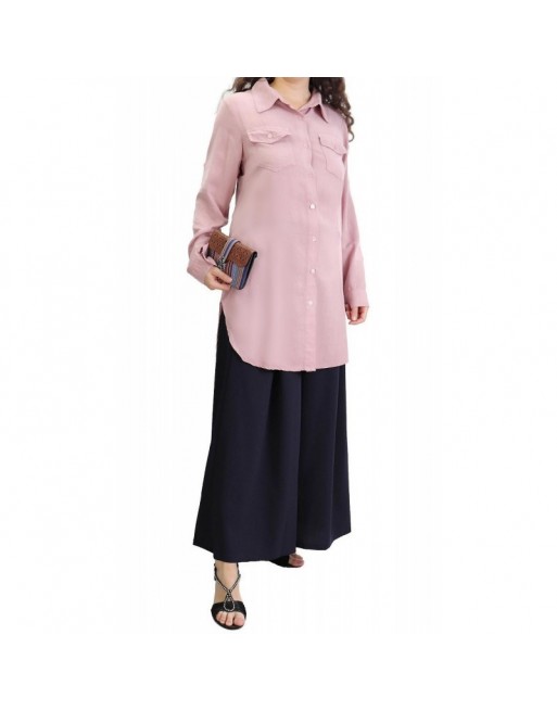 Chemise casual avec poches latérales pour femme (Plusieurs couleurs disponibles) Chemise casual avec poches latérales pour femme (Plusieurs couleurs disponibles)