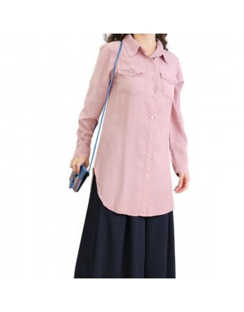 Chemise casual avec poches latérales pour femme (Plusieurs couleurs disponibles) 