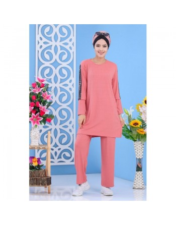 Ensemble Deux Pièces Tunique et Pantalon (plusieurs couleurs disponibles) - Vêtement moderne décontracté et sport femme 