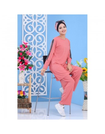Ensemble Deux Pièces Tunique et Pantalon (plusieurs couleurs disponibles) - Vêtement moderne décontracté et sport femme 