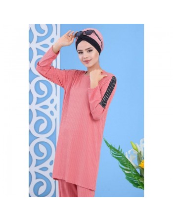 Ensemble Deux Pièces Tunique et Pantalon (plusieurs couleurs disponibles) - Vêtement moderne décontracté et sport femme 