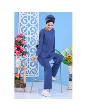 Ensemble Deux Pièces Tunique et Pantalon (plusieurs couleurs disponibles) - Vêtement moderne décontracté et sport femme 