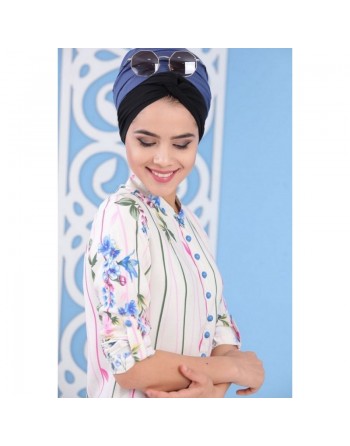 Tunique longue blanche imprimée motifs colorés en viscose pour femme 