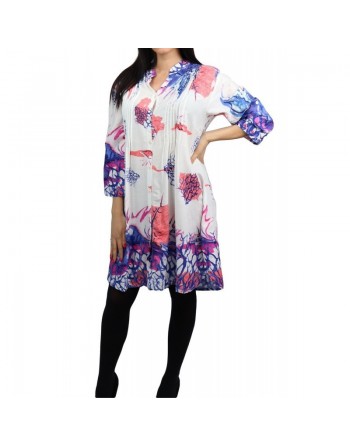 Tunique Chemise imprimée avec boutons pour femme 