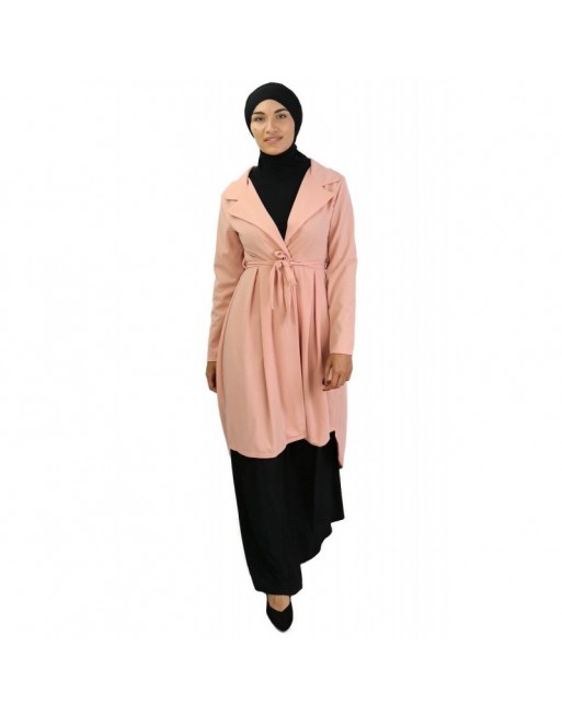 Veste trench col tailleur - Couleur Saumon Veste trench col tailleur - Couleur Saumon