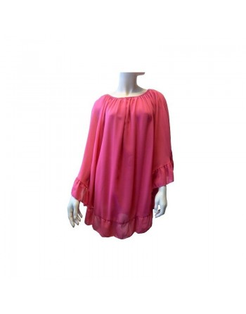 Top de type poncho pour femme - Taille standard - Couleur rose-lilas 