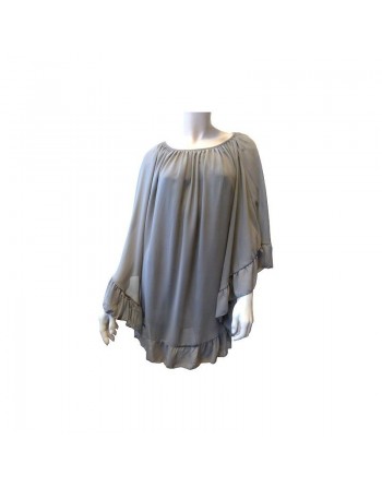 Top de type poncho pour femme - Taille standard - Couleur taupe 