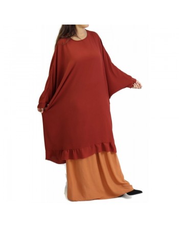 Grande tunique papillon (Farasha) - Couleur rouille 
