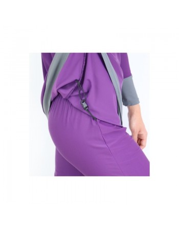 Burkini islamique (vêtement de plage pour musulmanes) - Couleur violet et gris 