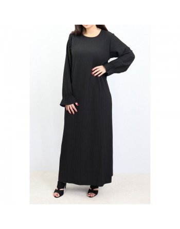 Robe longue entièrement plissée pour femme (Plusieurs couleurs disponibles) 