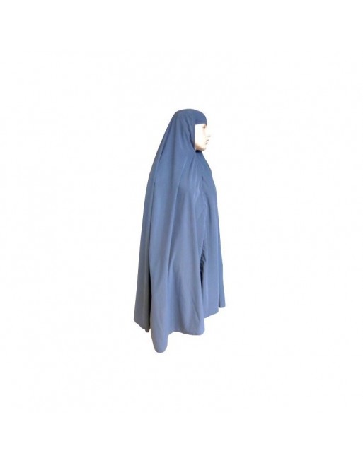 Grande cape - Hijab long de prière pour femme - Couleur Bleu-Gris Grande cape - Hijab long de prière pour femme - Couleur Bleu-Gris