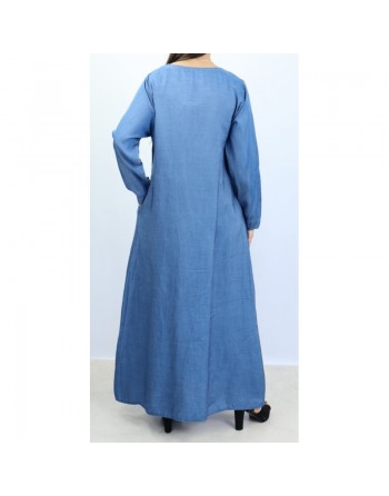 Robe Jean perlée avec poches 