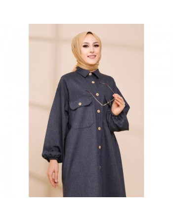 Chemise-Tunique ample pour femme (Boutique Musulmane en ligne) - Couleur anthracite 