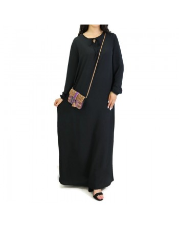 Robe simple longue fluide et évasée pour femme (Plusieurs couleurs disponibles) 