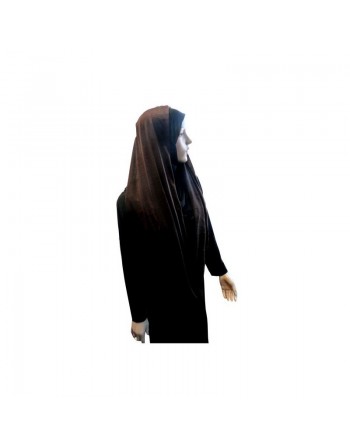 Hijab snood couleur marron (châle cylindrique) 