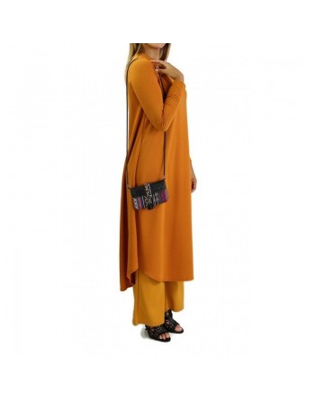 Ensemble femme ample et évasé (tunique + pantalon) - Couleur Orange 