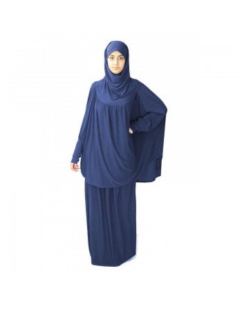 Jilbab Sport ample deux pièces (Cape + Jupe) pour femme - Marque Best Ummah - Couleur indigo 
