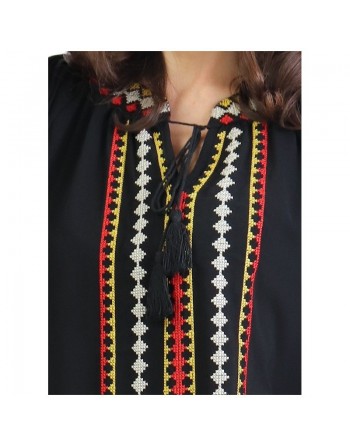 Robe Abaya brodée pour femme - Couleur Noir 