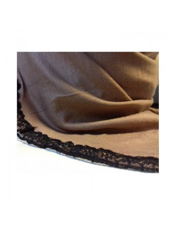 Châles avec broderie dentelle à l’extrémité (différentes couleurs disponibles) 