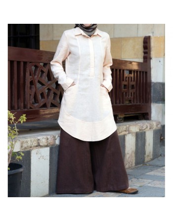 Tunique féminine en lin - Nargis Blouse [wB4111] 