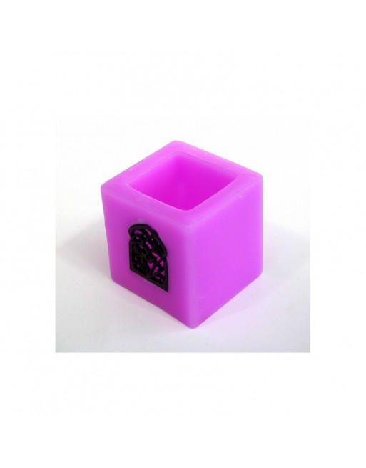 Petit Photophore décoratif marocain de couleur violet Petit Photophore décoratif marocain de couleur violet
